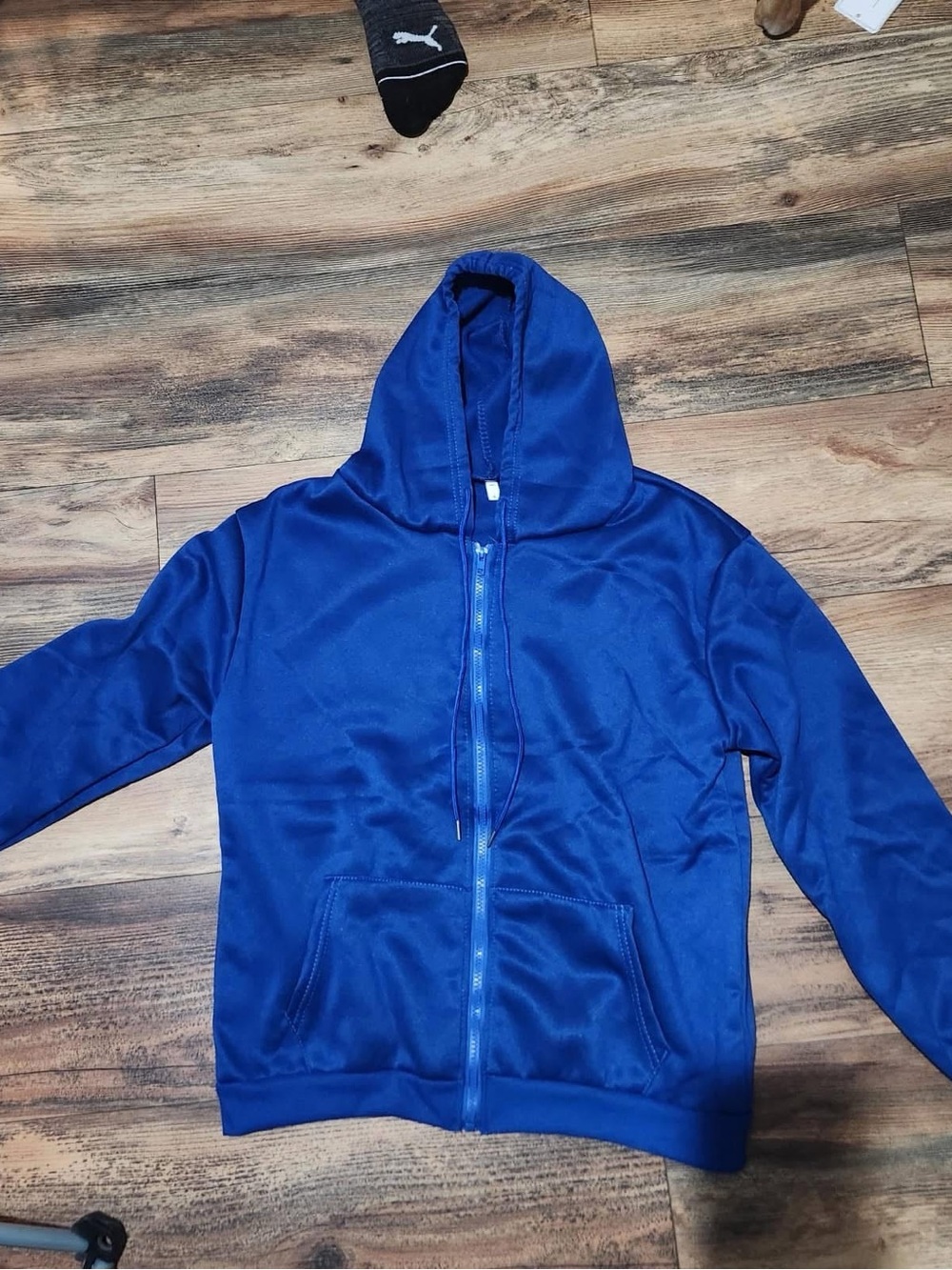 Women’s Royal Blue Full-Zip Hooded Jacket – Size Small - Picture 2 of 2
